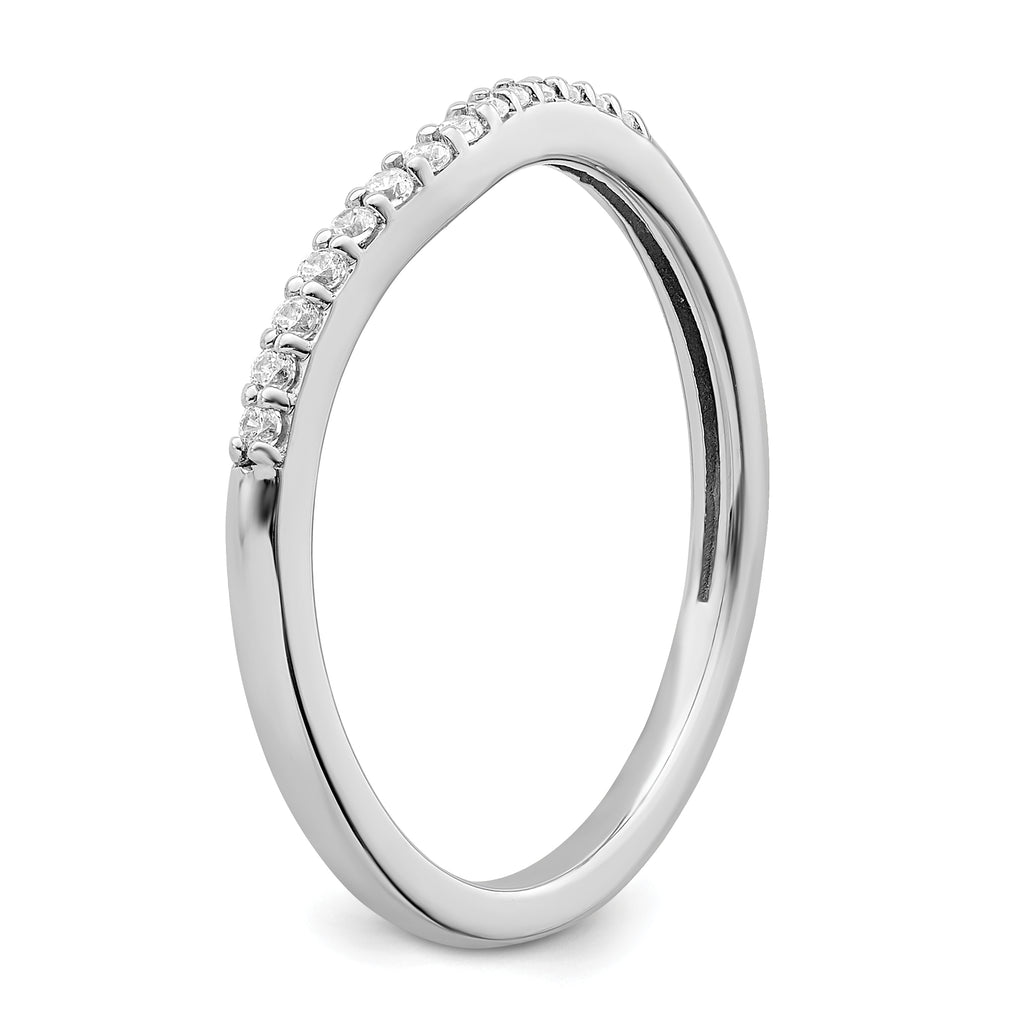 10k White Gold 1/10 carat Lab Grown Diamond VS/SI+ G+ Complete Wedding Band