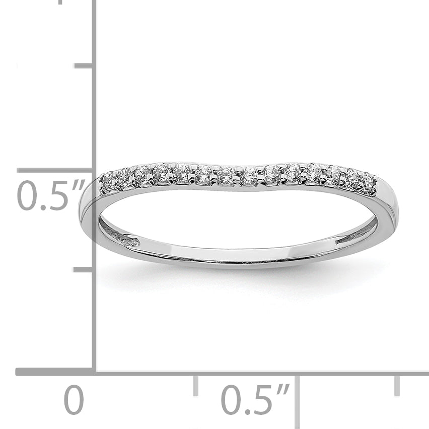 10k White Gold 1/10 carat Lab Grown Diamond VS/SI+ G+ Complete Wedding Band