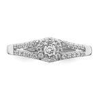 10k White Gold 1/3 carat Lab Grown Diamond VS/SI+ G+ Complete Round Halo Engagement Ring