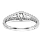 10k White Gold 1/3 carat Lab Grown Diamond VS/SI+ G+ Complete Round Halo Engagement Ring