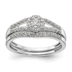 10k White Gold 1/3 carat Lab Grown Diamond VS/SI+ G+ Complete Round Halo Engagement Ring