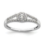 10k White Gold 1/3 carat Lab Grown Diamond VS/SI+ G+ Complete Round Halo Engagement Ring