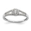 10k White Gold 1/3 carat Lab Grown Diamond VS/SI+ G+ Complete Round Halo Engagement Ring
