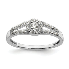 10k White Gold 1/3 carat Lab Grown Diamond VS/SI+ G+ Complete Round Halo Engagement Ring