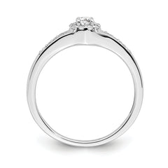 10k White Gold 1/5 carat Lab Grown Diamond VS/SI+ G+ Complete Cluster Engagement Ring