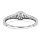 10k White Gold 1/5 carat Lab Grown Diamond VS/SI+ G+ Complete Cluster Engagement Ring