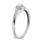 10k White Gold 1/5 carat Lab Grown Diamond VS/SI+ G+ Complete Cluster Engagement Ring