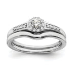 10k White Gold 1/5 carat Lab Grown Diamond VS/SI+ G+ Complete Cluster Engagement Ring
