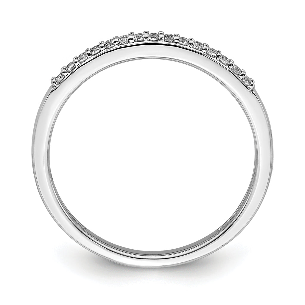 10k White Gold 1/10 carat Lab Grown Diamond VS/SI+ G+ Complete Wedding Band