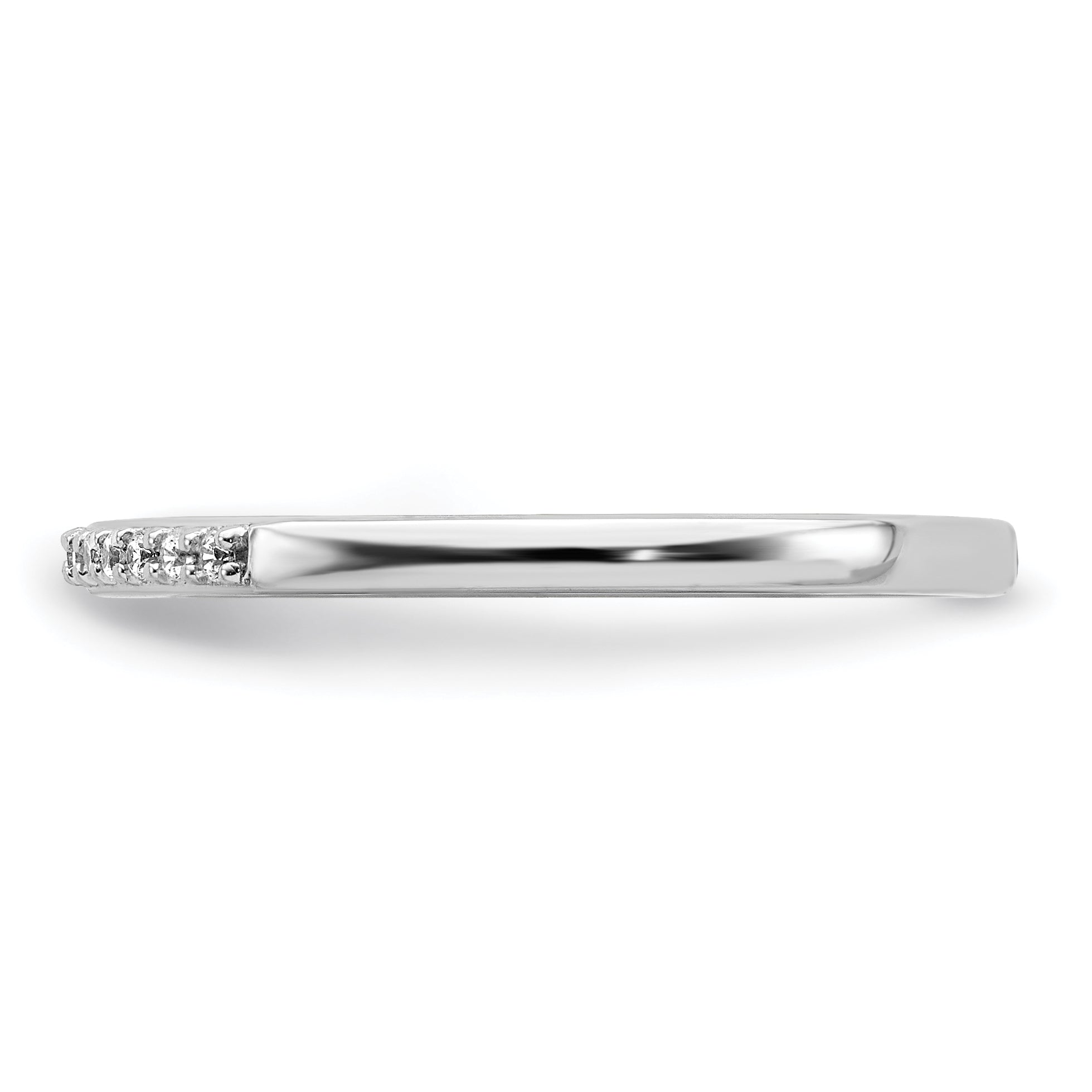 10k White Gold 1/10 carat Lab Grown Diamond VS/SI+ G+ Complete Wedding Band
