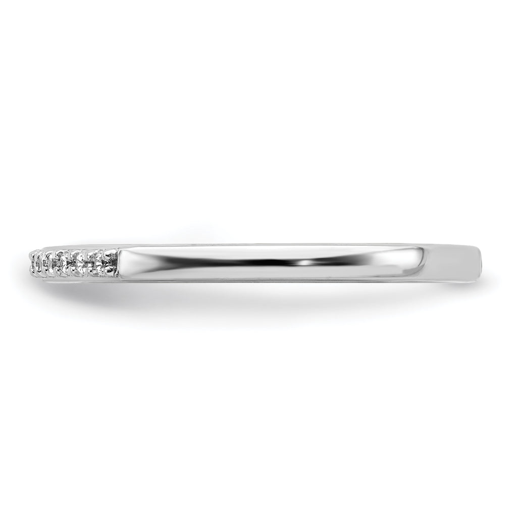10k White Gold 1/10 carat Lab Grown Diamond VS/SI+ G+ Complete Wedding Band