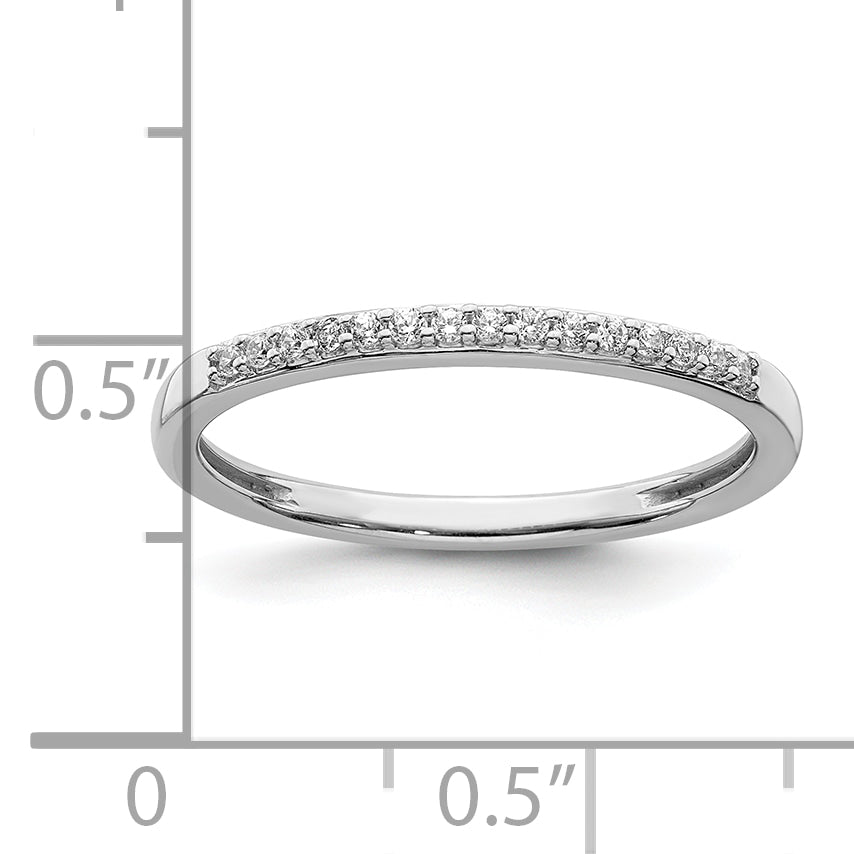 10k White Gold 1/10 carat Lab Grown Diamond VS/SI+ G+ Complete Wedding Band