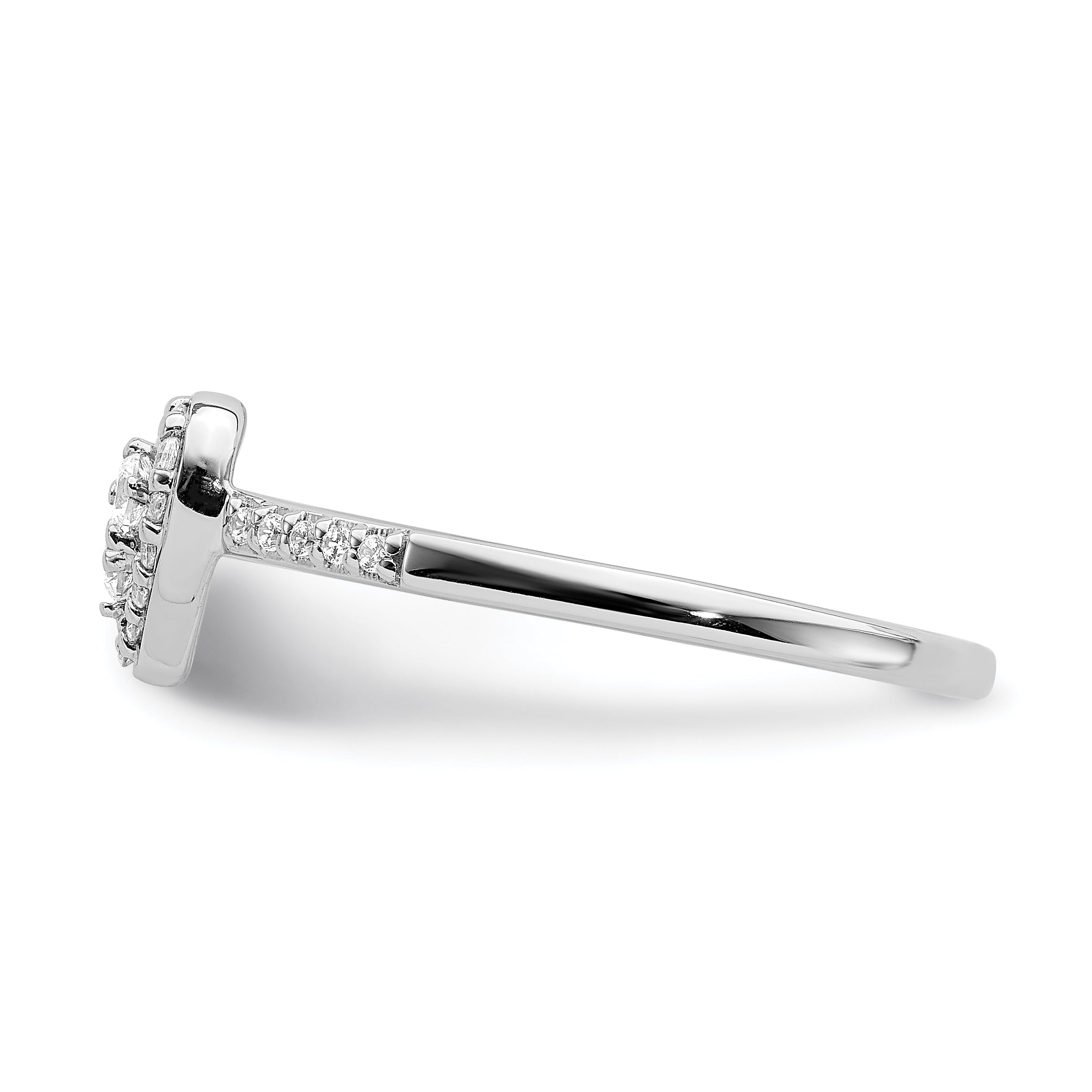 10k White Gold 1/4 carat Lab Grown Diamond VS/SI+ G+ Complete Cluster Engagement Ring