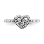 10k White Gold 1/4 carat Lab Grown Diamond VS/SI+ G+ Complete Cluster Engagement Ring