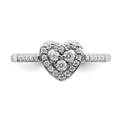 10k White Gold 1/4 carat Lab Grown Diamond VS/SI+ G+ Complete Cluster Engagement Ring