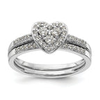 10k White Gold 1/4 carat Lab Grown Diamond VS/SI+ G+ Complete Cluster Engagement Ring