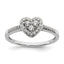 10k White Gold 1/4 carat Lab Grown Diamond VS/SI+ G+ Complete Cluster Engagement Ring