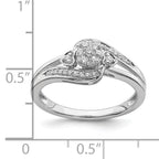 10k White Gold 1/5 carat Lab Grown Diamond VS/SI+ G+ Complete Cluster Engagement Ring