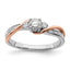 Bypass Engagement Ring in 14K Two-Tone Gold (3/8 ct. tw.), Size 7 - Sophia Jewelers