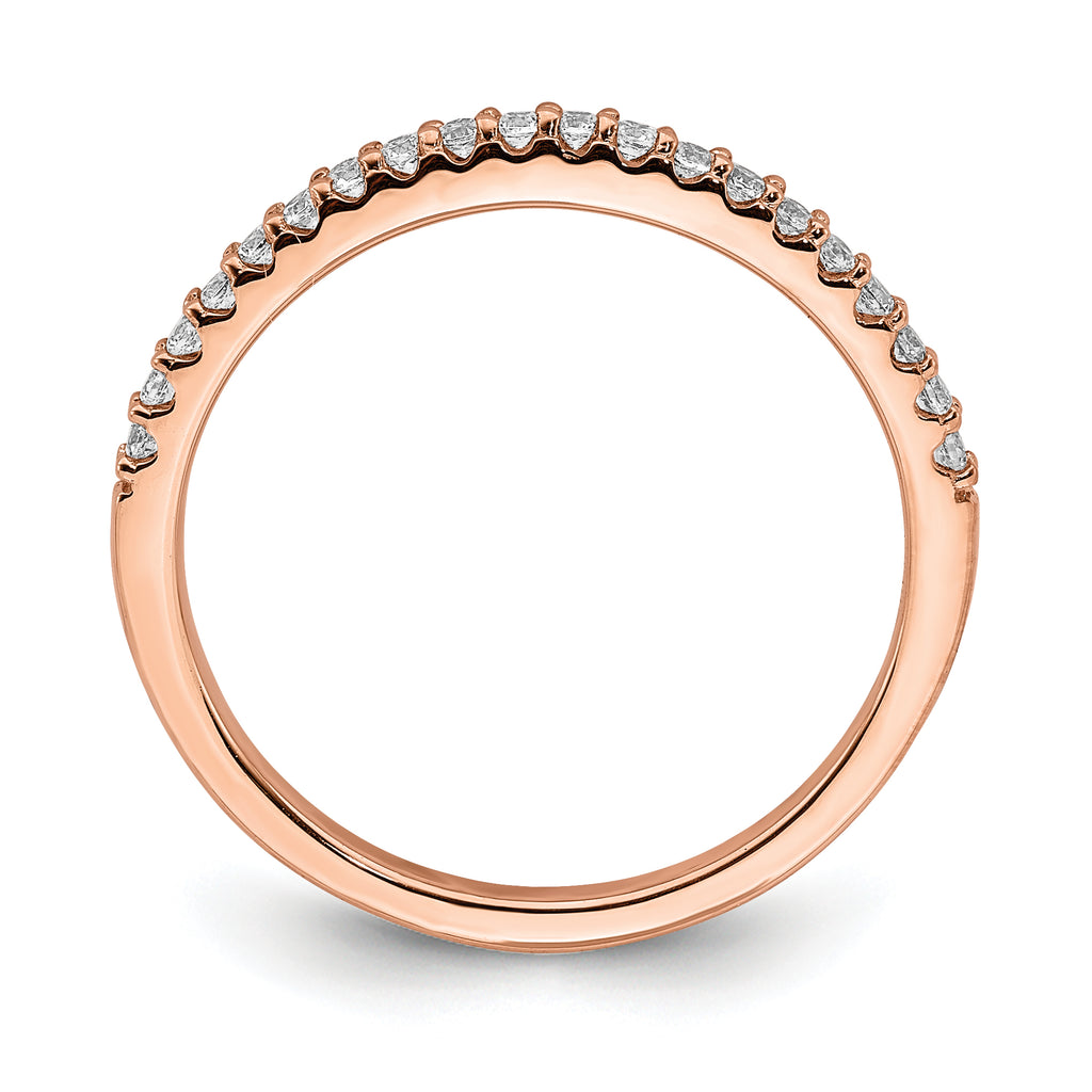 14k Rose Gold 1/5 carat Lab Grown Diamond VS/SI+ G+ Complete Wedding Band