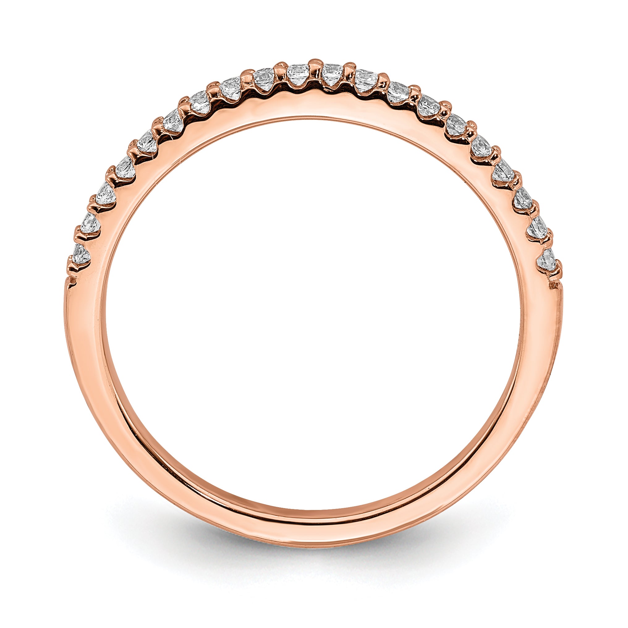 14k Rose Gold 1/5 carat Lab Grown Diamond VS/SI+ G+ Complete Wedding Band