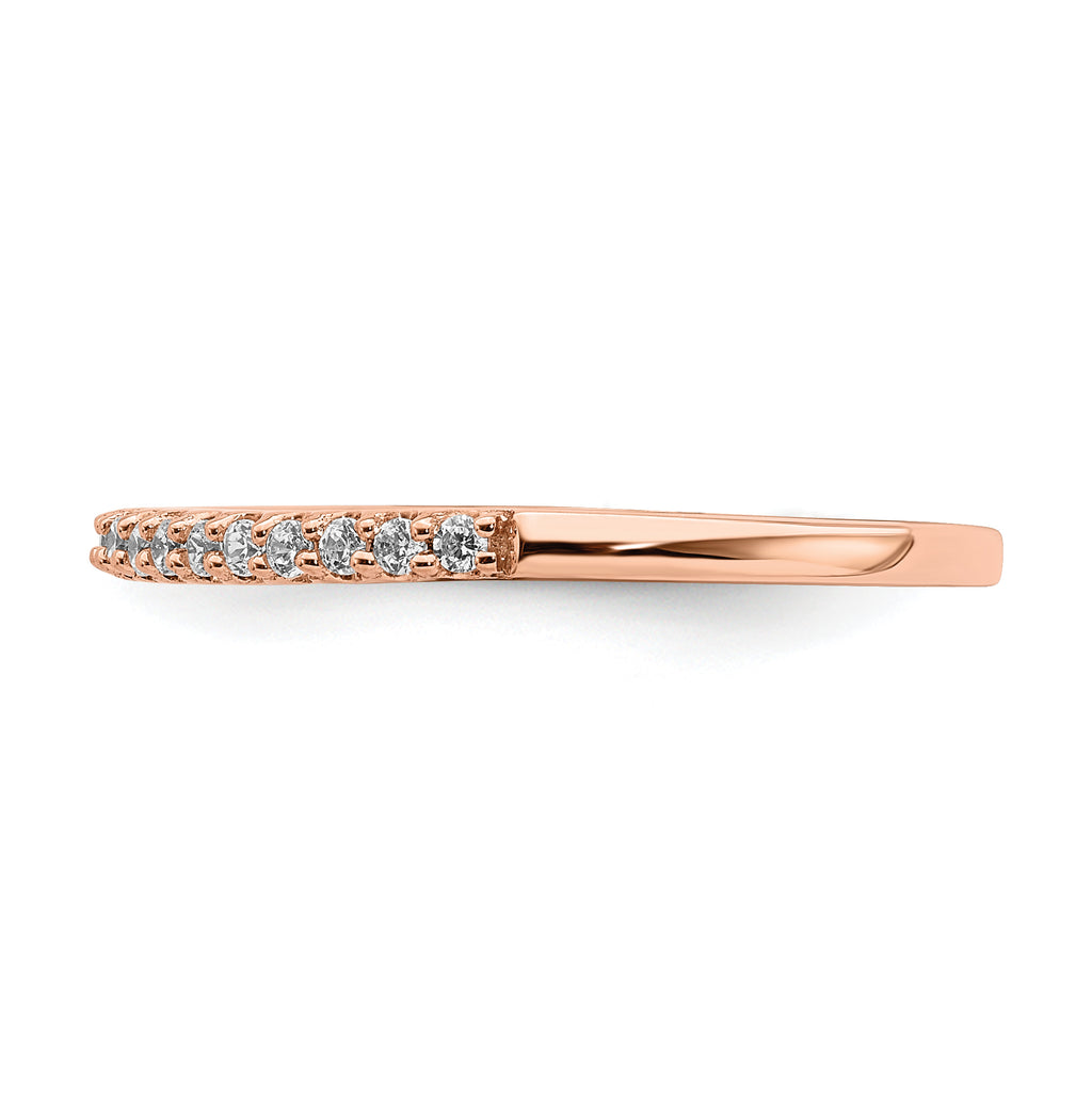 14k Rose Gold 1/5 carat Lab Grown Diamond VS/SI+ G+ Complete Wedding Band
