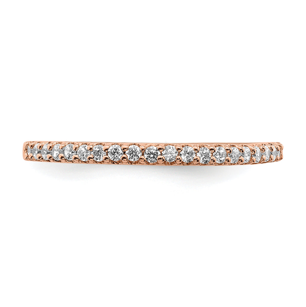 14k Rose Gold 1/5 carat Lab Grown Diamond VS/SI+ G+ Complete Wedding Band