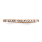 14k Rose Gold 1/5 carat Lab Grown Diamond VS/SI+ G+ Complete Wedding Band