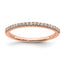 14k Rose Gold 1/5 carat Lab Grown Diamond VS/SI+ G+ Complete Wedding Band