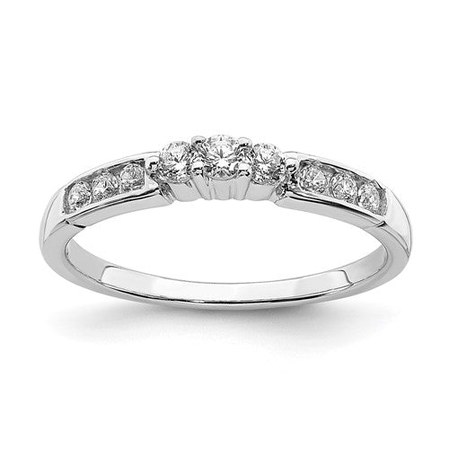 Lab-Grown Diamond Wedding Band in 14K White Gold (1/4 ct. tw.), Size 8 - Sophia Jewelers