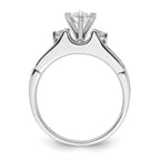 14k White Gold 5/8 carat Lab Grown Diamond VS/SI+ G+ Complete Round Size 9 Engagement Ring
