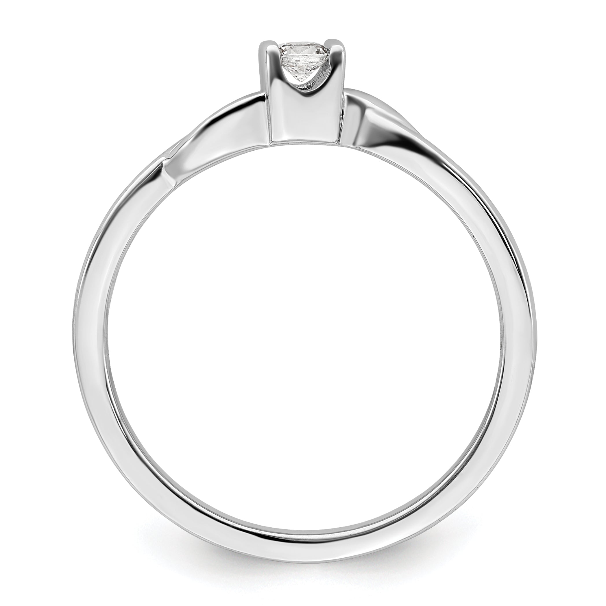 First Promise 14k White Gold 1/15 carat Lab Grown Diamond VS/SI+ G+ Complete Petite Engagement Ring Secondary image