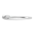 First Promise 14k White Gold 1/15 carat Lab Grown Diamond VS/SI+ G+ Complete Petite Engagement Ring