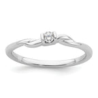 First Promise 14k White Gold 1/15 carat Lab Grown Diamond VS/SI+ G+ Complete Petite Engagement Ring