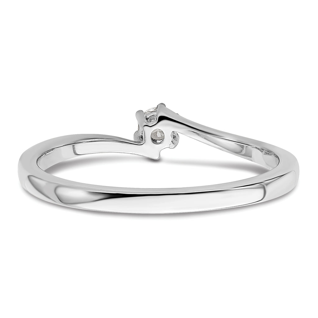 First Promise 14k White Gold 1/8 carat Lab Grown Diamond VS/SI+ G+ Complete Petite Engagement Ring