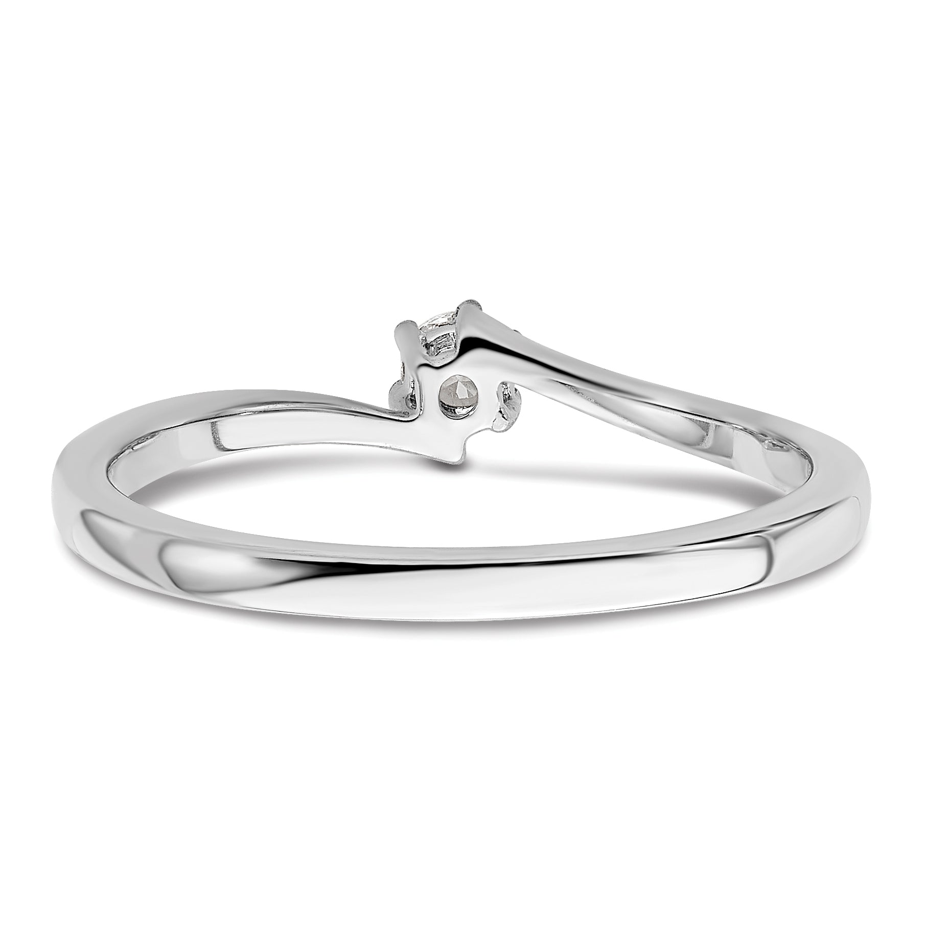 First Promise 14k White Gold 1/8 carat Lab Grown Diamond VS/SI+ G+ Complete Petite Engagement Ring