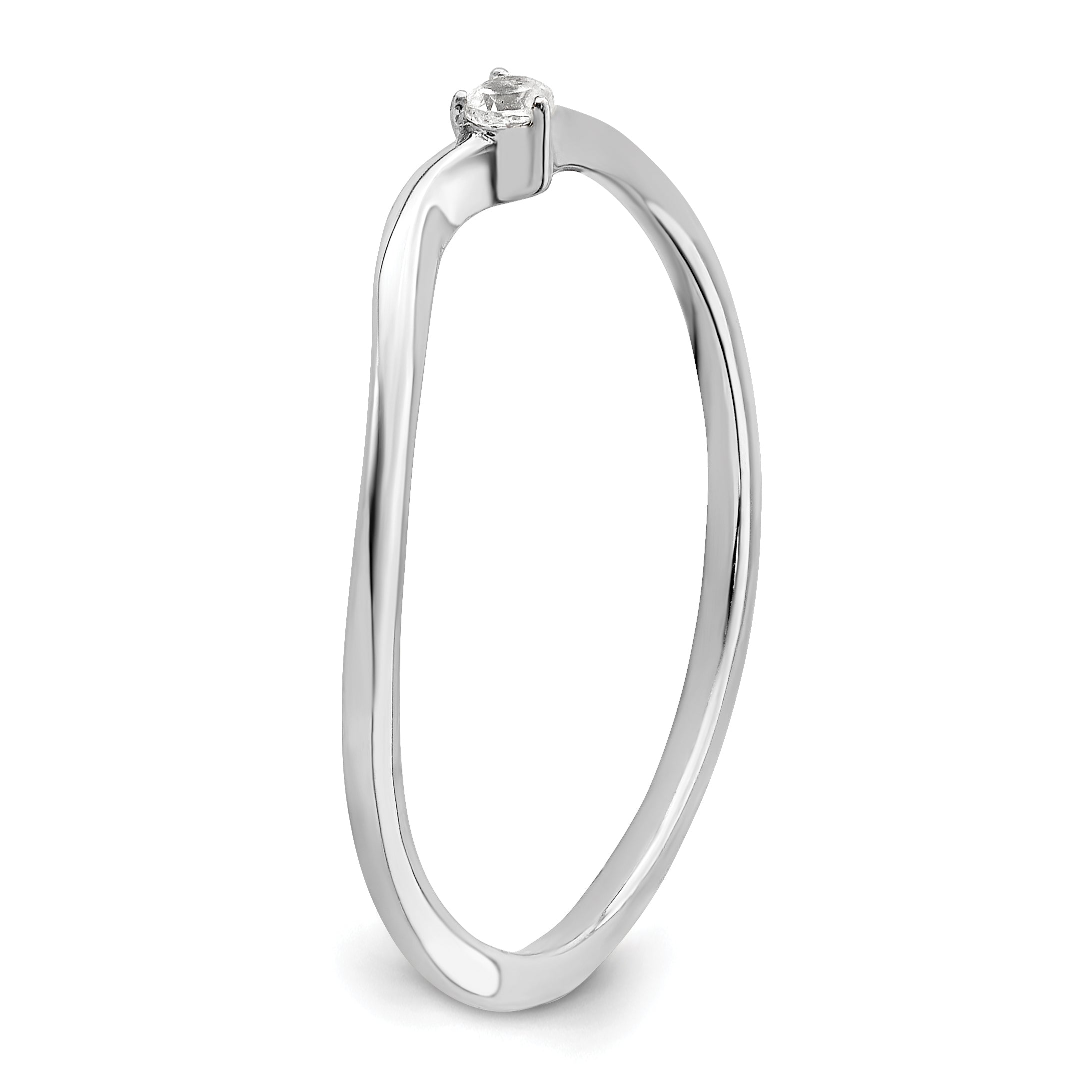 First Promise 14k White Gold 1/8 carat Lab Grown Diamond VS/SI+ G+ Complete Petite Engagement Ring