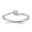 First Promise 14k White Gold 1/8 carat Lab Grown Diamond VS/SI+ G+ Complete Petite Engagement Ring