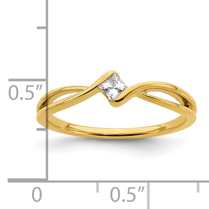 First Promise 14k 1/6 carat Lab Grown Diamond VS/SI+ G+ Complete Petite Engagement Ring