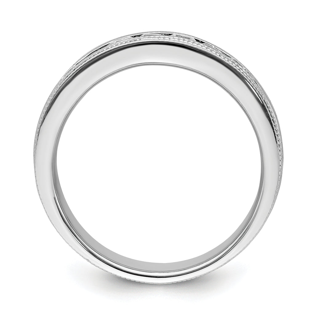 14k White Gold 5/8 carat Lab Grown Diamond VS/SI+ G+ Seven Stone Complete Men's Ring