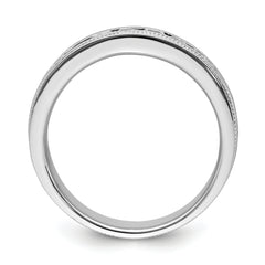 14k White Gold 5/8 carat Lab Grown Diamond VS/SI+ G+ Seven Stone Complete Men's Ring