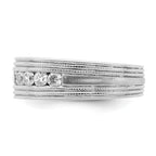 14k White Gold 5/8 carat Lab Grown Diamond VS/SI+ G+ Seven Stone Complete Men's Ring