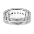 14k White Gold 5/8 carat Lab Grown Diamond VS/SI+ G+ Seven Stone Complete Men's Ring