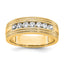 14k 5/8 carat Lab Grown Diamond VS/SI+ G+ Seven Stone Complete Men's Ring