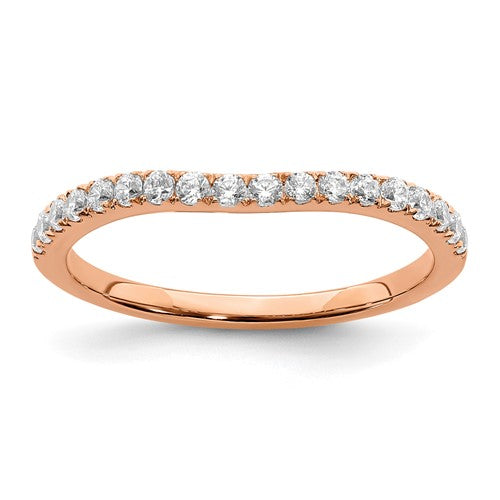 Lab-Grown Diamond Wedding Band in 10K Rose Gold, 1.6mm (1/3 ct. tw.), Size 7 - Sophia Jewelers