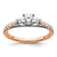 Petite Lab-Grown Diamond Engagement Ring in 14K Rose Gold (3/4 ct. tw.), Size 7 - Sophia Jewelers