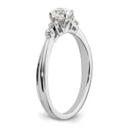 10k White Gold 1/2 carat Lab Grown Diamond VS/SI+ G+ Complete Petite Engagement Ring