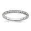 Lab-Grown Diamond Wedding Band in 14K White Gold with Curved Milgrain Edges (1/5 ct. tw.), Size 7 - Sophia Jewelers