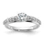 Petite Lab-Grown Diamond Engagement Ring in 14K White Gold (3/4 ct. tw.), Size 7 - Sophia Jewelers