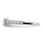 14k White Gold 7/8 carat Lab Grown Diamond VS/SI+ G+ Complete Petite Engagement Ring